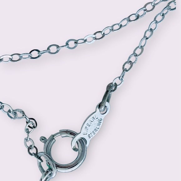 925 Sterling Silver Tiny Cz Initial Letter K Pendant Necklace Womens 19mm 18" - Picture 4 of 5